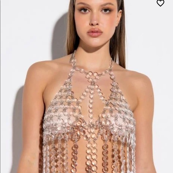 Warrior jeweled Bra Body Chain - Picture 2 of 8